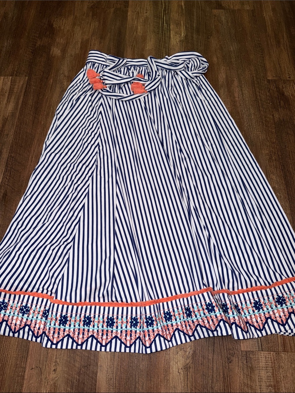Cabana Life St. Barts Coverluxe Embroidered Wrap Skirt Size L/XL EUC